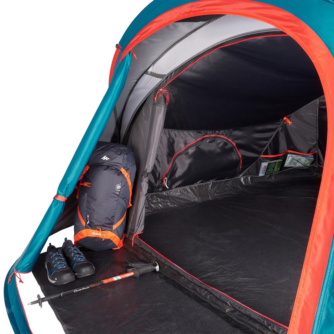Camping tent - 2 SECONDS XL - 3-person - Fresh & Black - Image 14