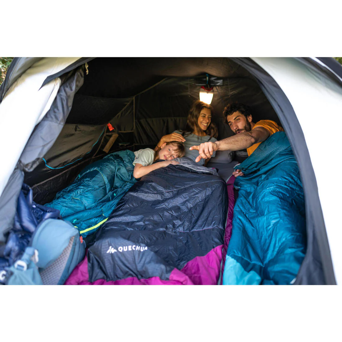 Camping tent - 2 SECONDS XL - 3-person - Fresh & Black - Image 21