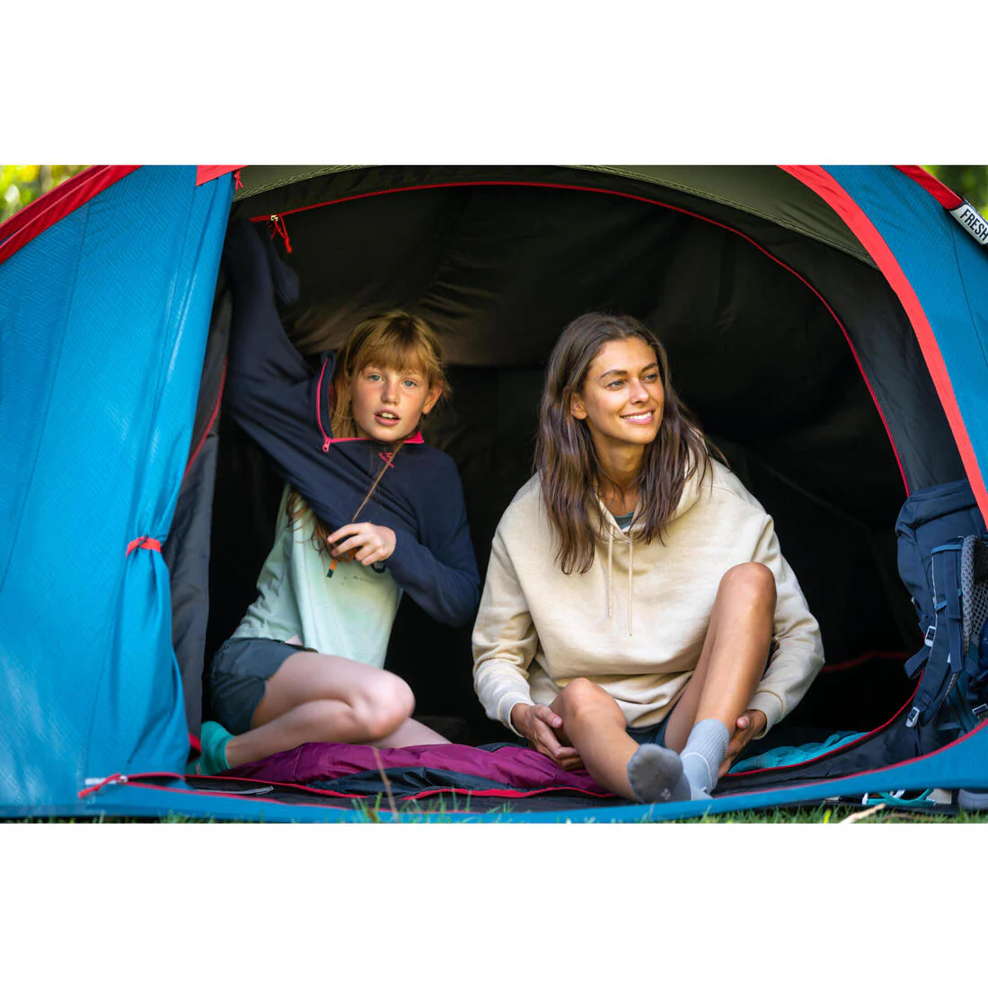 Camping tent - 2 SECONDS XL - 3-person - Fresh & Black - Image 26