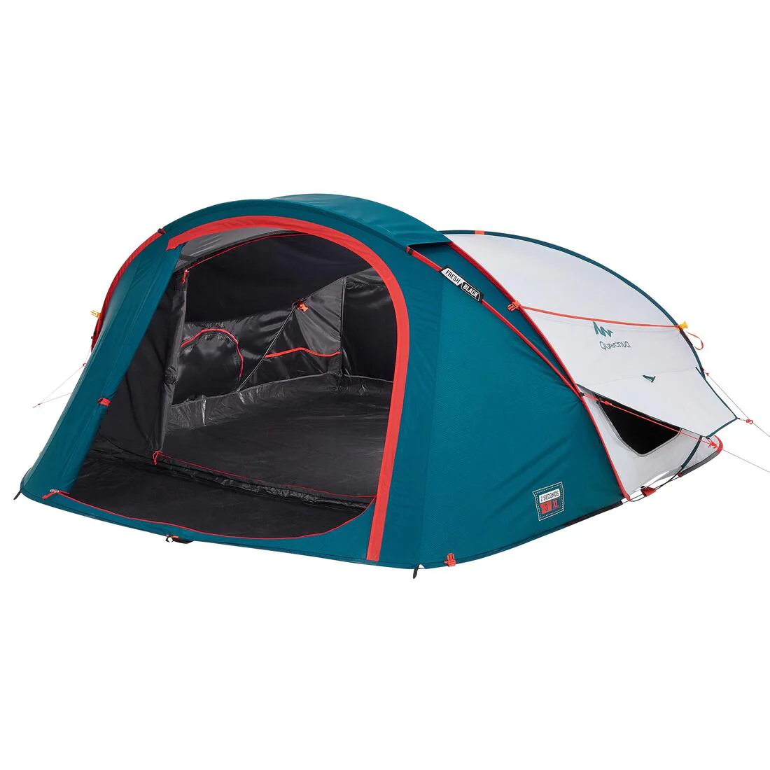 Camping tent - 2 SECONDS XL - 3-person - Fresh & Black - Image 9