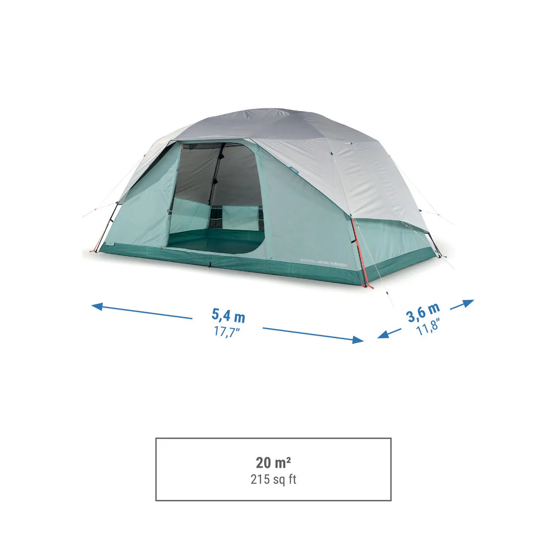 Camping tent with poles - Arpenaz 6 ULTRAFRESH - 6 Person - Image 5