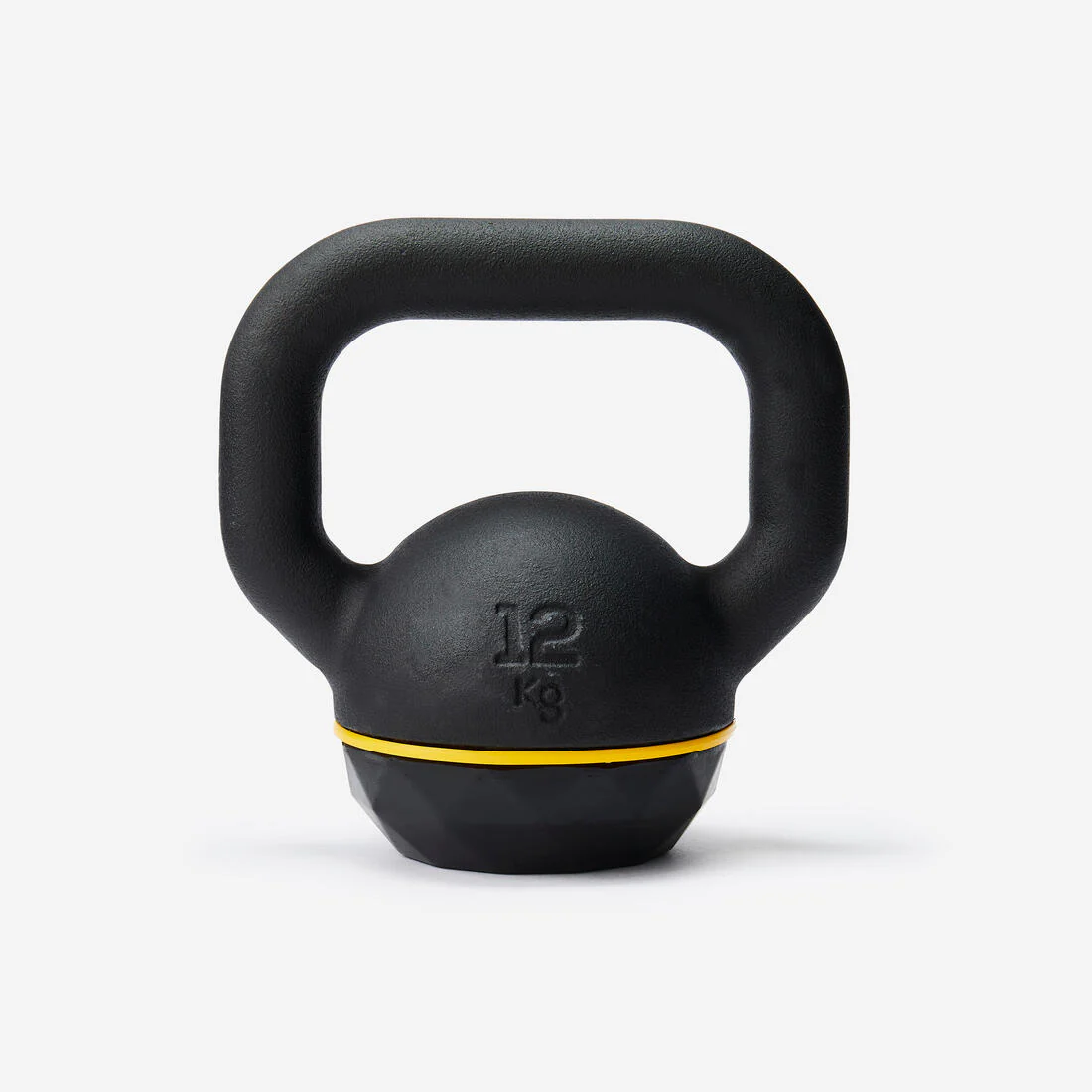 Cast Iron Kettlebell with Rubber Base 12 kg, Partially Recycled Cast Iron