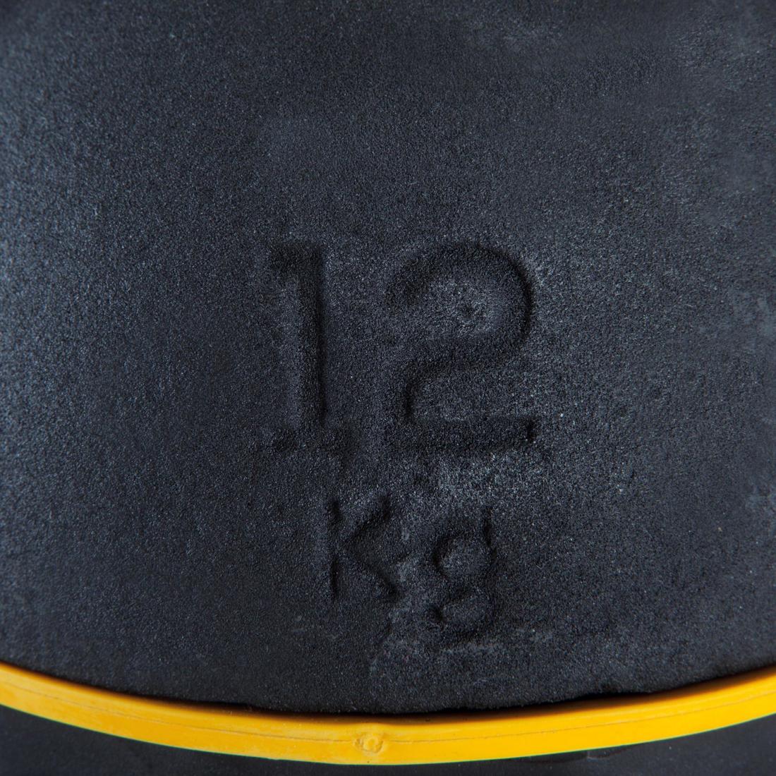 Cast Iron Kettlebell with Rubber Base 12 kg, Partially Recycled Cast Iron - Image 7
