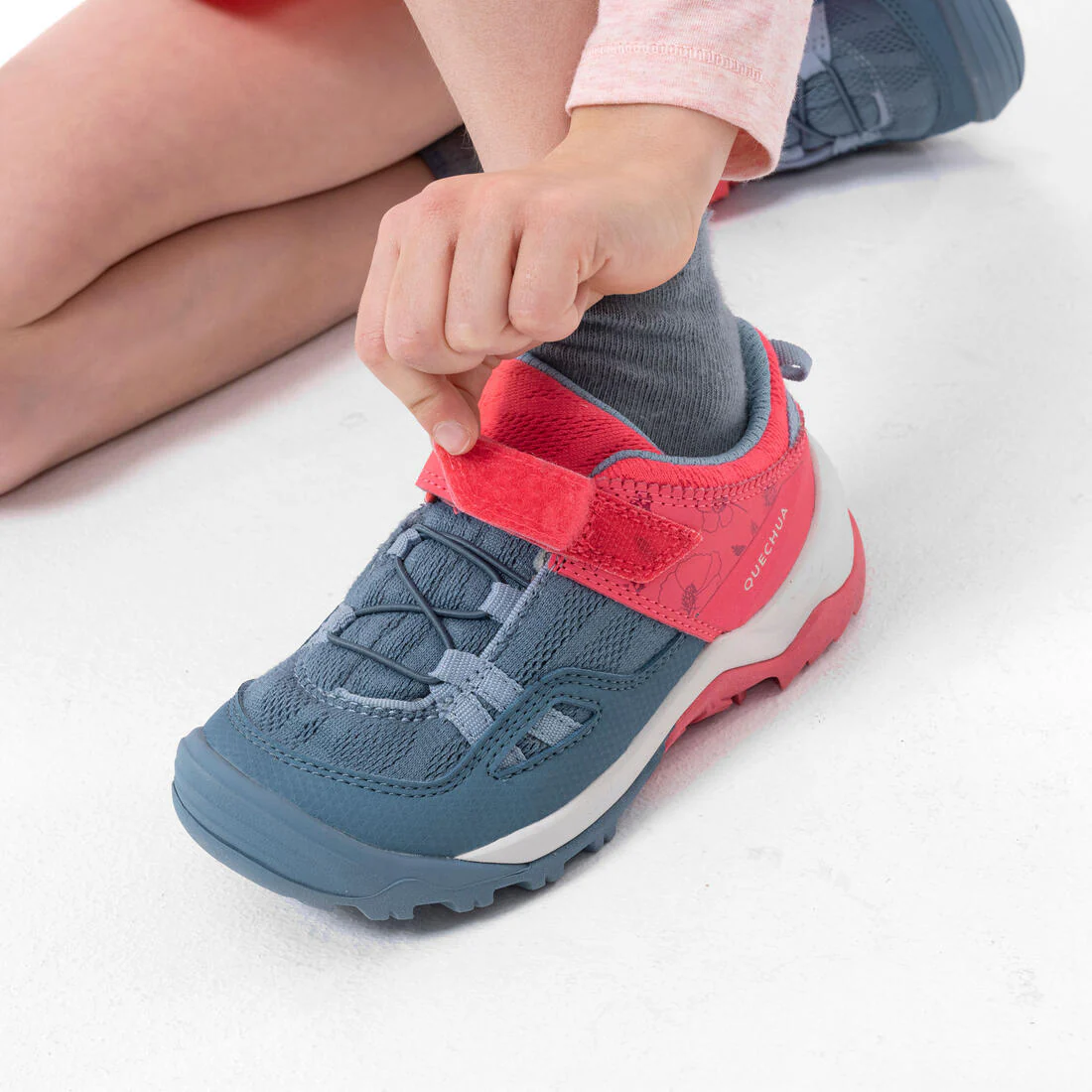 Children's Hiking Boots with Riptab System Crossrock Size C6½ to 1½ - pink blue - Image 6