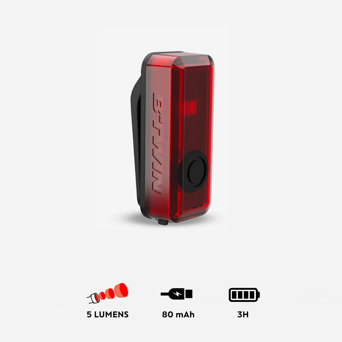 CL 100 LED USB Rear Bike Light 5 Lumens - Image 6