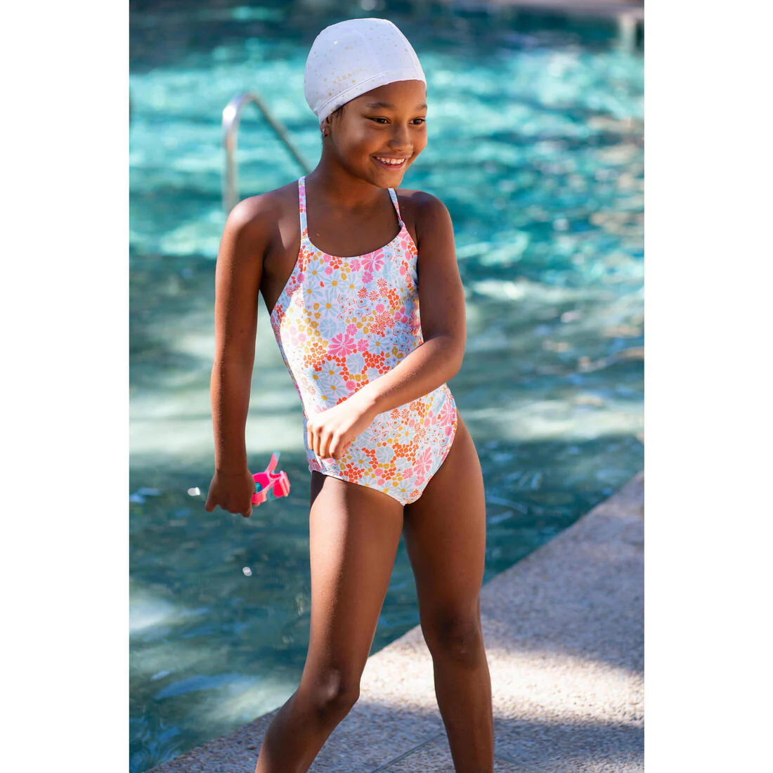 Coated mesh swimming cap - Printed fabric - Size S - Shark - Image 10