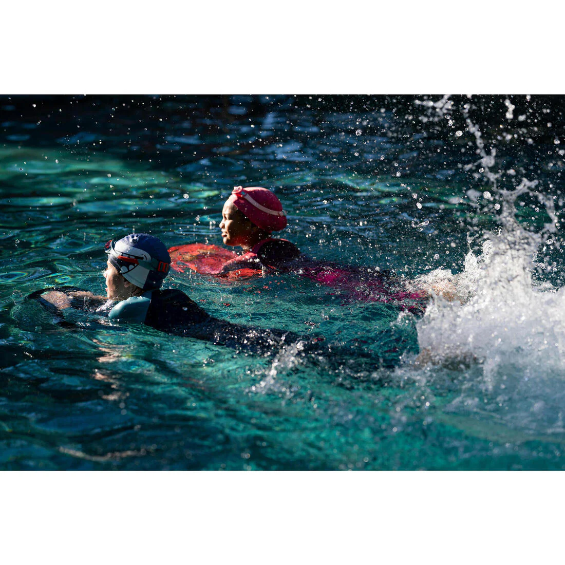 Coated mesh swimming cap - Printed fabric - Size S - Shark - Image 11