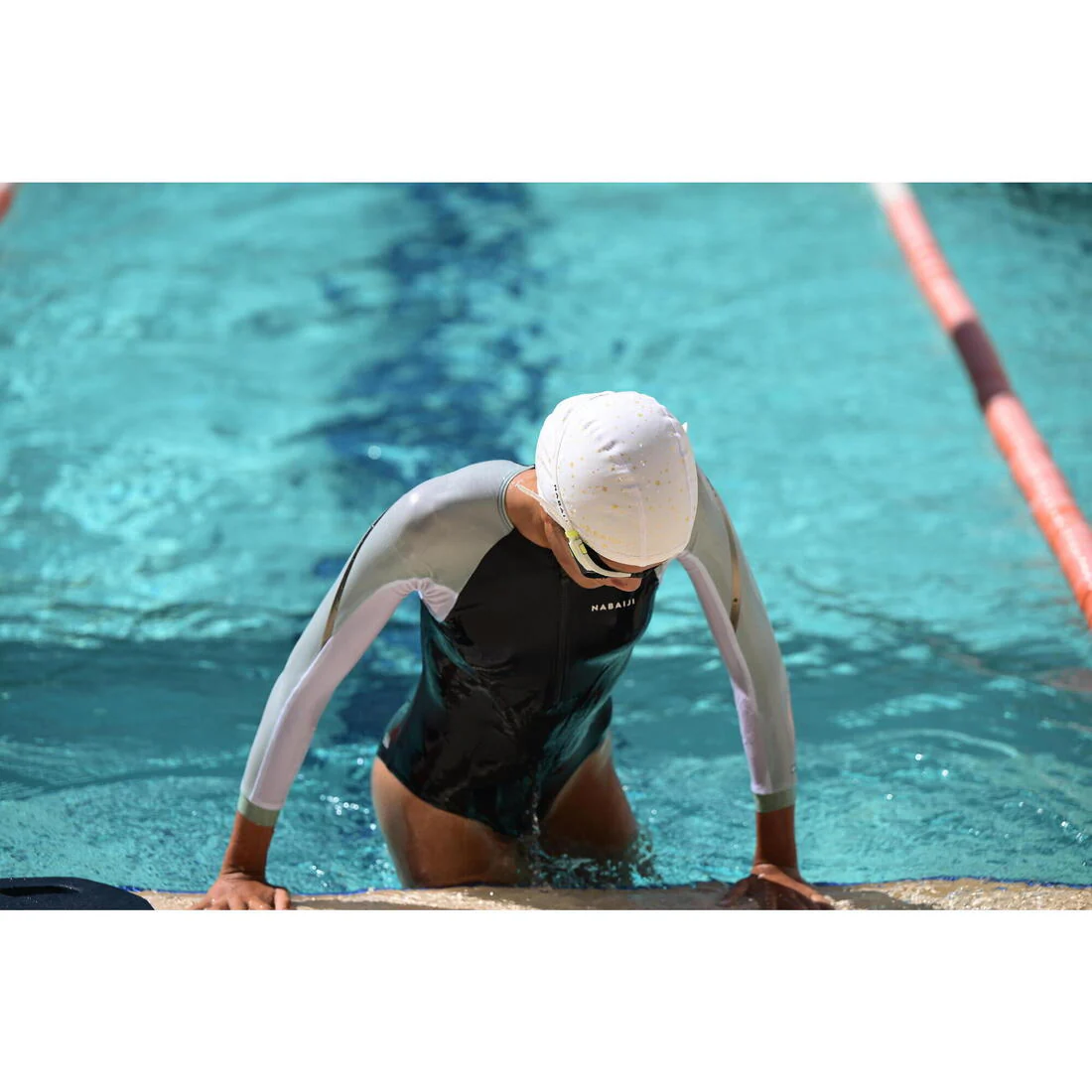 Coated mesh swimming cap - Printed fabric - Size S - Shark - Image 17