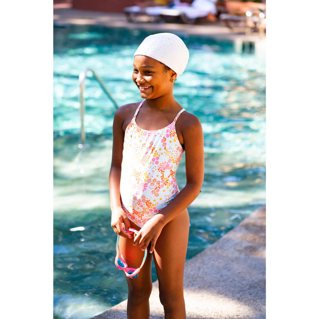 Coated mesh swimming cap - Printed fabric - Size S - Shark - Image 6