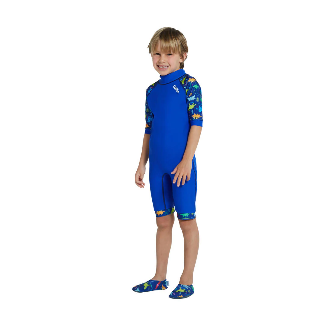 COEGA Boys 1pc Swimsuit Playing Dinos Blue - UPF 50+ Sun Protection - Image 2