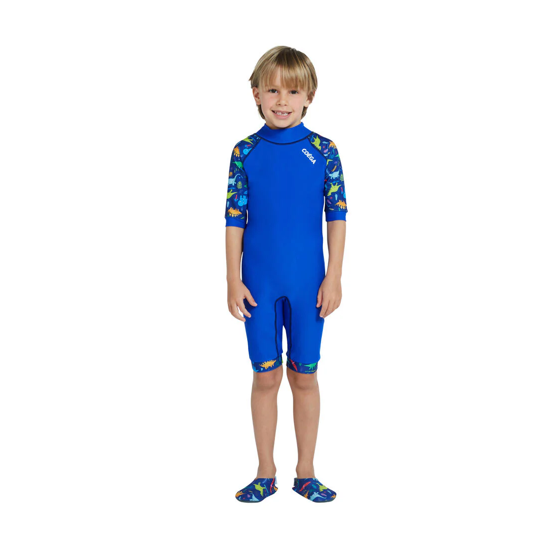 COEGA Boys 1pc Swimsuit Playing Dinos Blue - UPF 50+ Sun Protection - Image 3