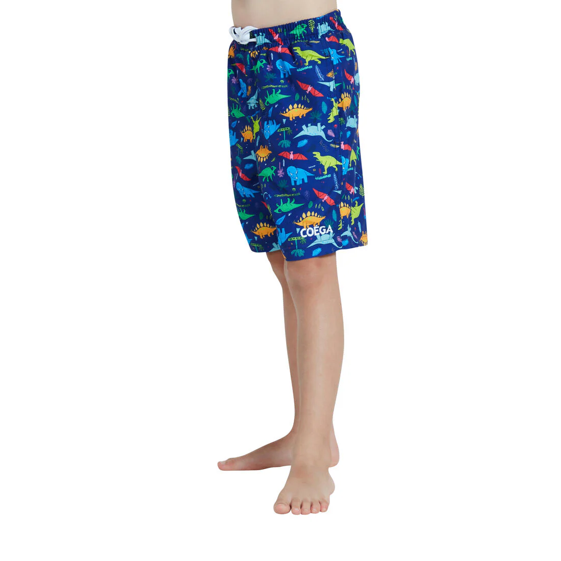 COEGA Boys Boardshorts Blue Playing Dinos - Lightweight Swim Shorts - Image 4