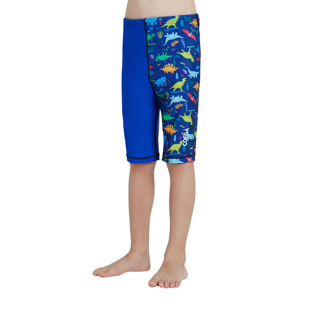 COEGA Boys Jammers UPF 50+ Swim Shorts - Blue Playing Dinos - Image 3