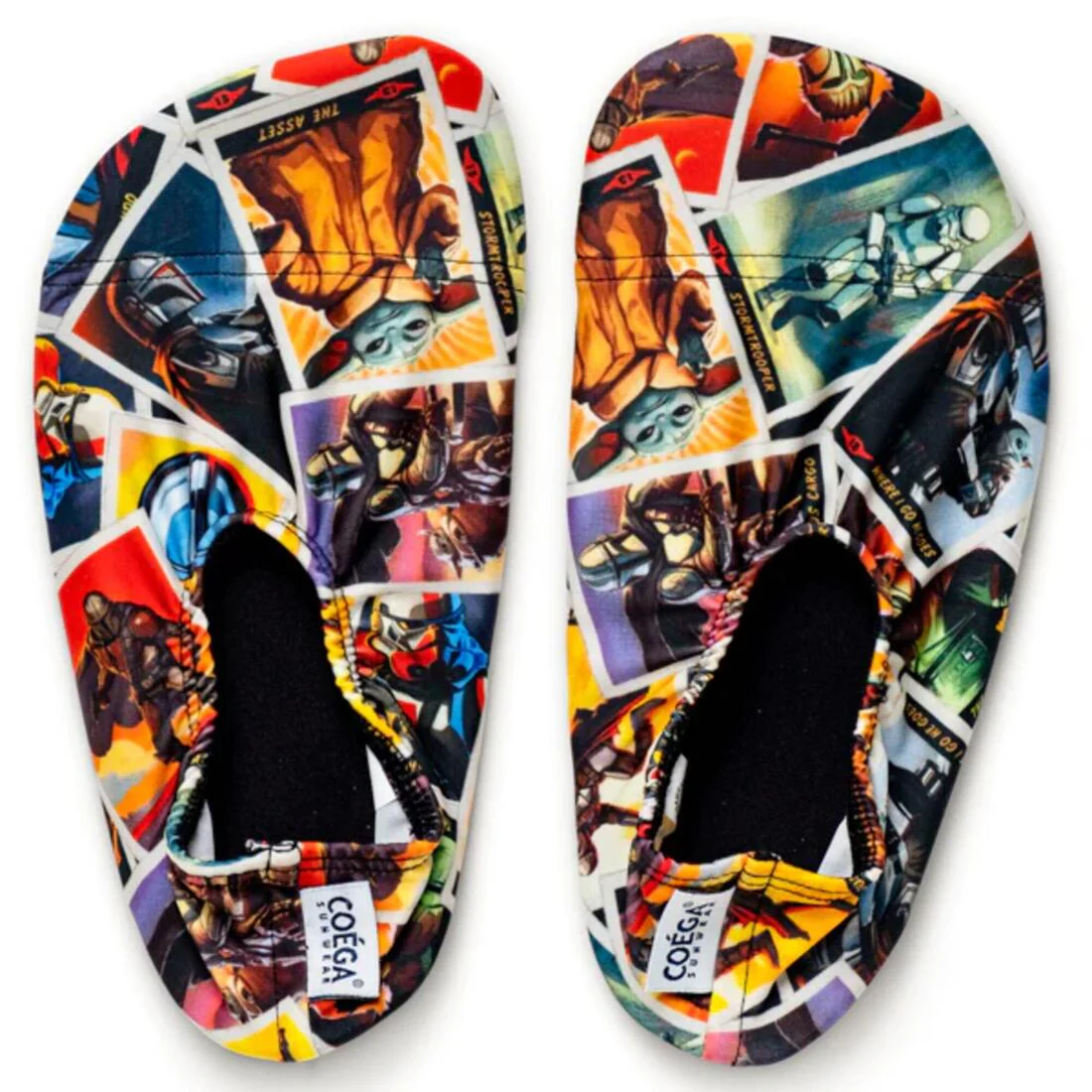 COEGA Boys Kids/Youth Pool Shoes-Black Mandalorian