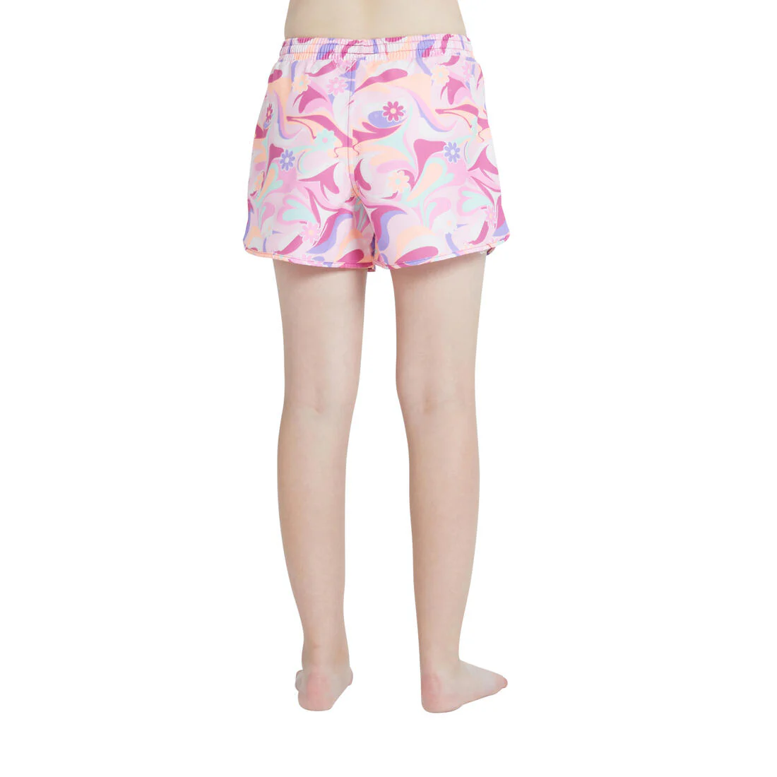 COEGA Girls Curved Hem Lightweight Boardshorts - Purple Groovy Splashes - Image 3