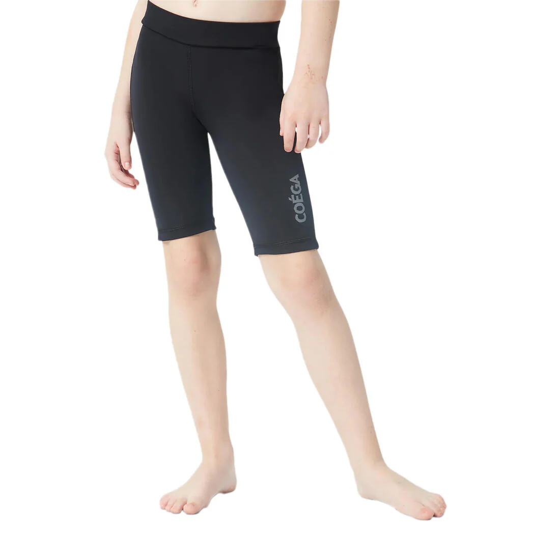 COEGA Girls UPF 50+ Long Swim Shorts - Solid Black - Image 2