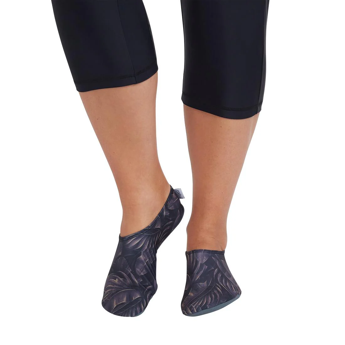 COEGA Ladies Slip-Resistant Lightweight Pool Shoes - Nero Silver Tropical - Image 2