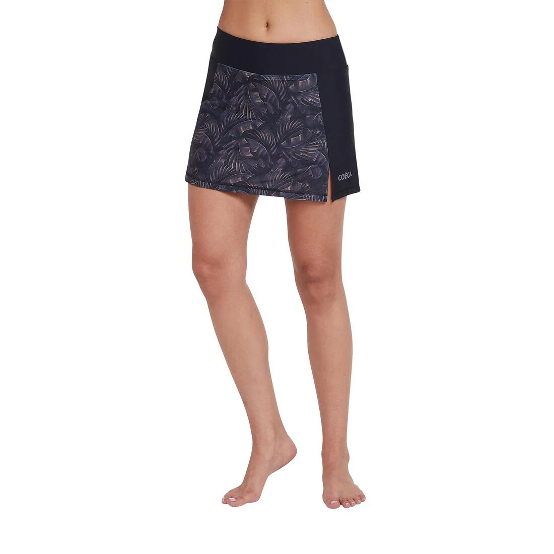 COEGA Ladies Swim Skort UPF 50+ AOP - Nero Silver Tropical