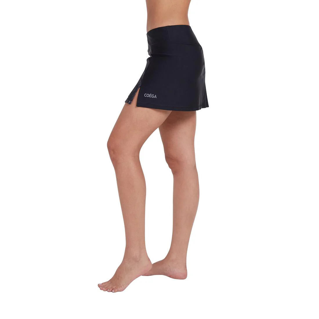 COEGA Ladies Swim Skort UPF 50+ AOP - Nero Silver Tropical - Image 3