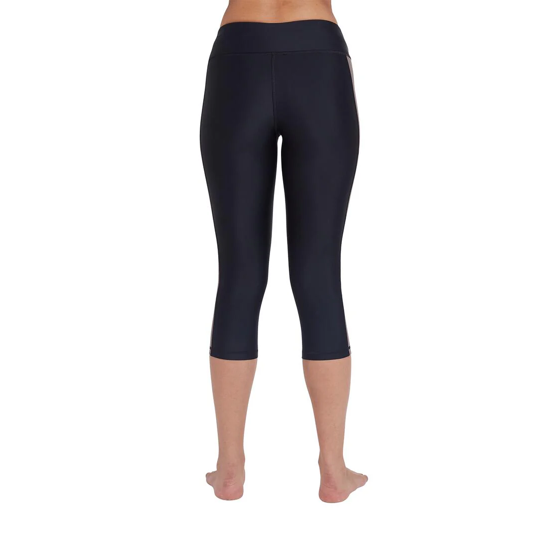 COEGA Ladies UPF 50+ 3/4 Length Swim Tights - Nero Silver Tropical - Image 3
