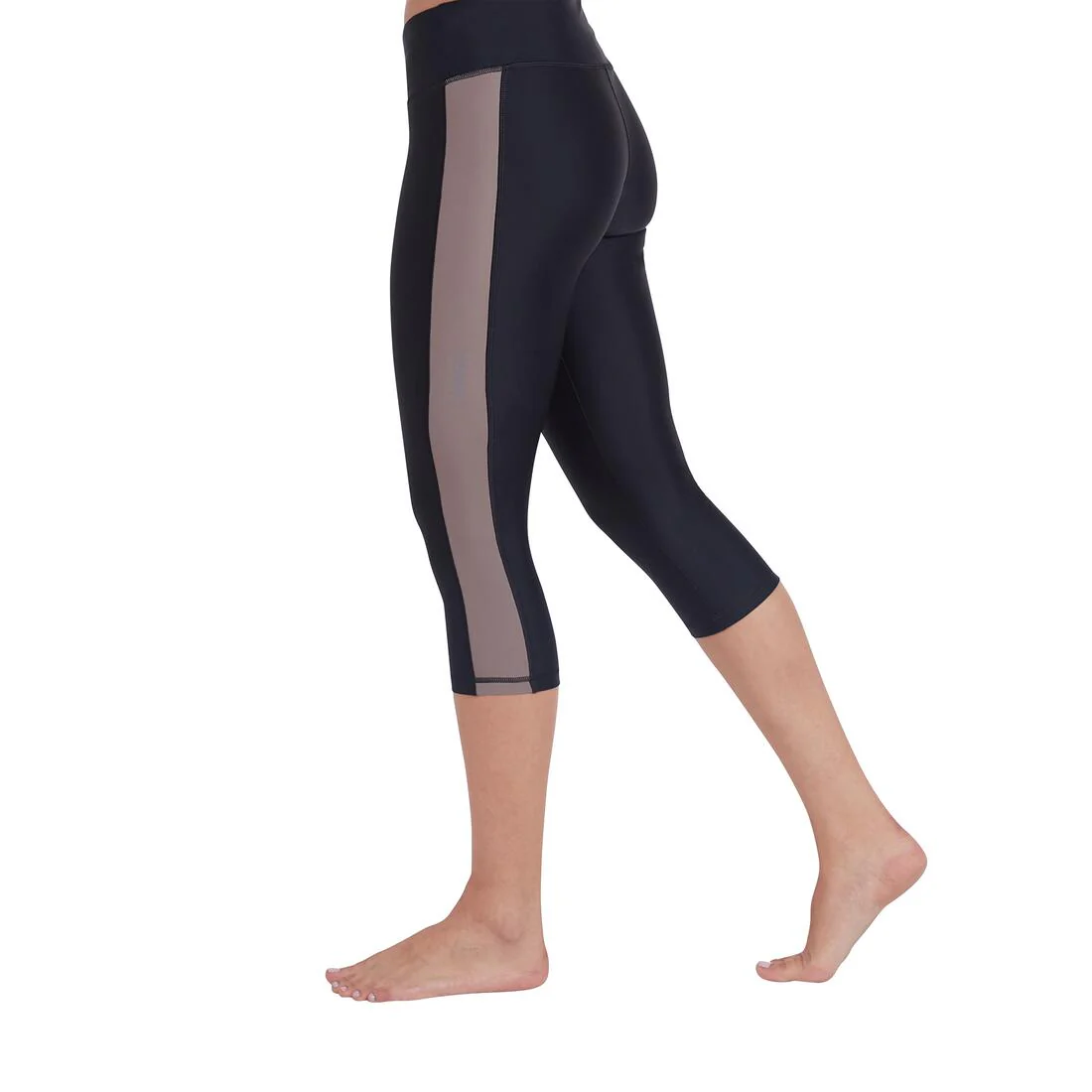 COEGA Ladies UPF 50+ 3/4 Length Swim Tights - Nero Silver Tropical - Image 4