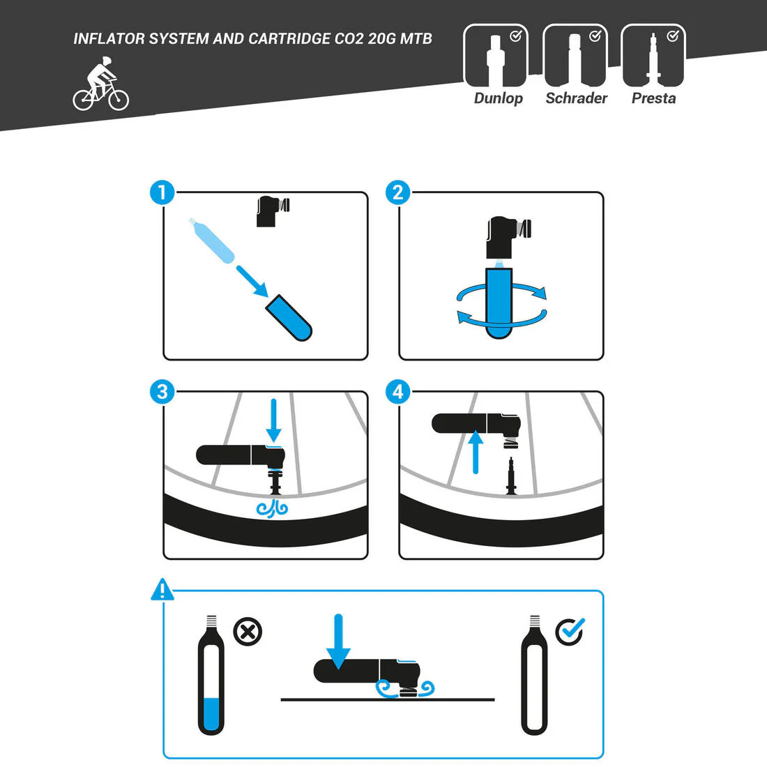 Compact MTB CO2 Inflator + 20 g Cartridge - Image 5