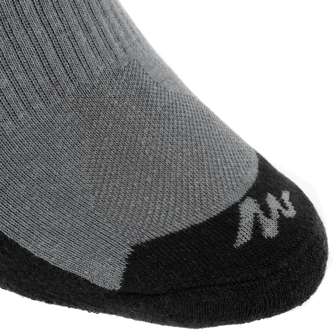 Country walking socks - NH100 High - X2 pairs - grey - Image 4