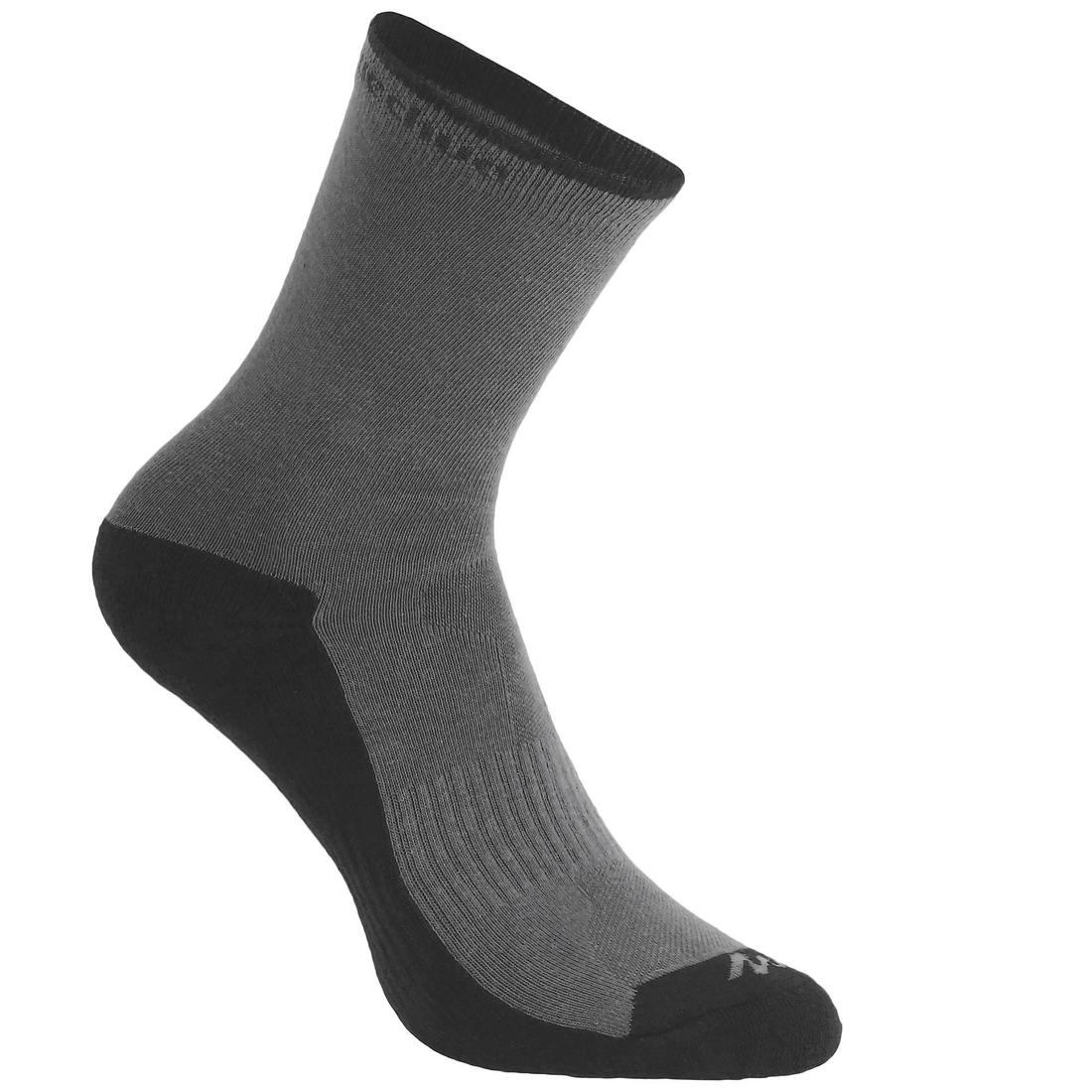 Country walking socks - NH100 High - X2 pairs - grey - Image 7