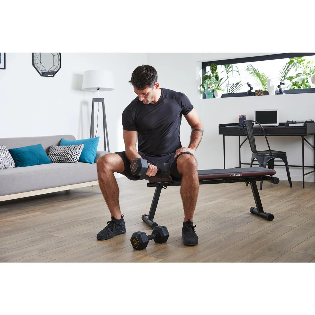Cross Training and Weight Training 12.5 kg Recycled Cast Iron Dumbbell - Image 8
