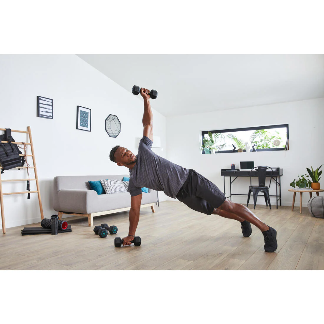 Cross Training and Weight Training 5 kg 80% Recycled Cast Iron Dumbbell - Image 10