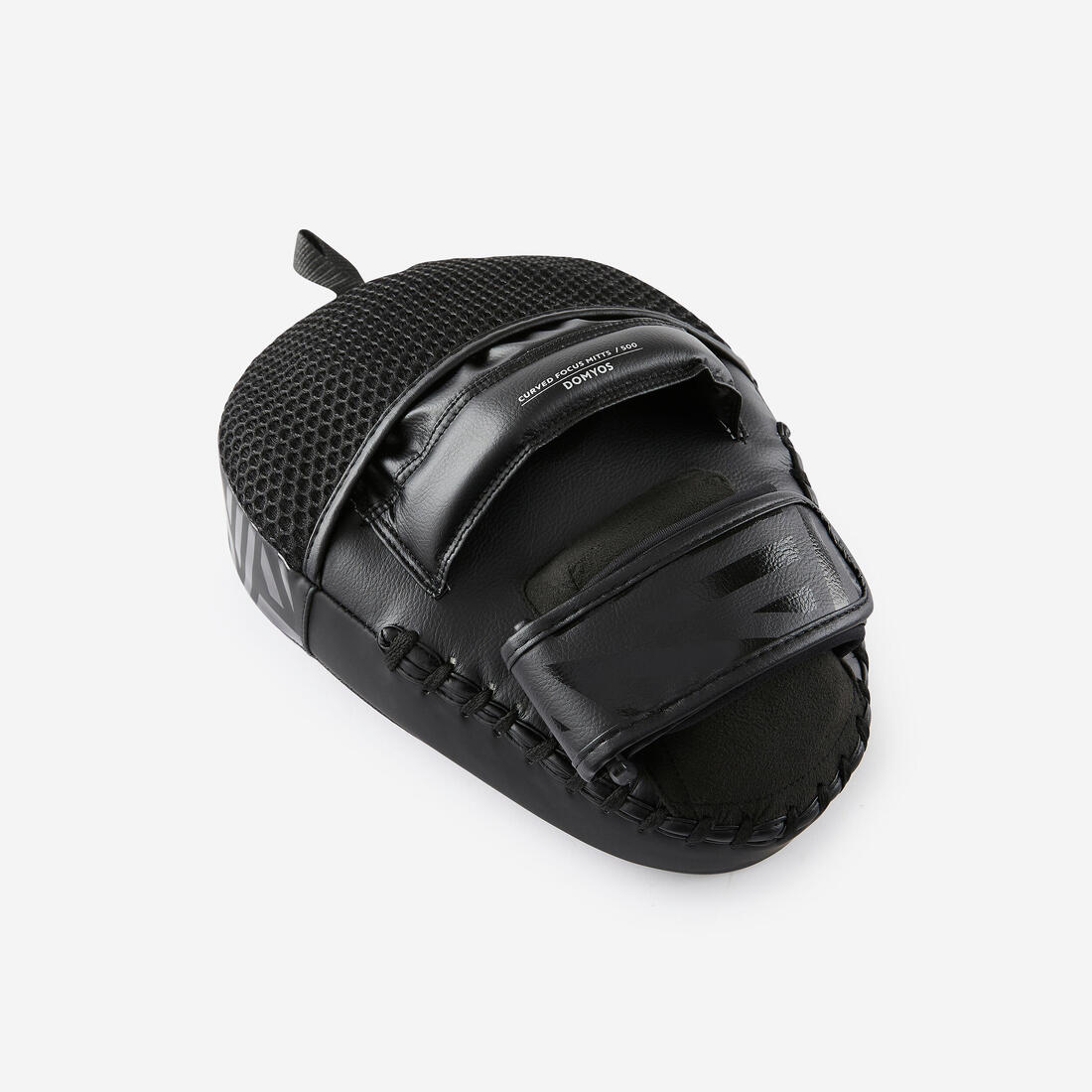 Curved Punch Mitts with Fastener Strap - Black - Image 4