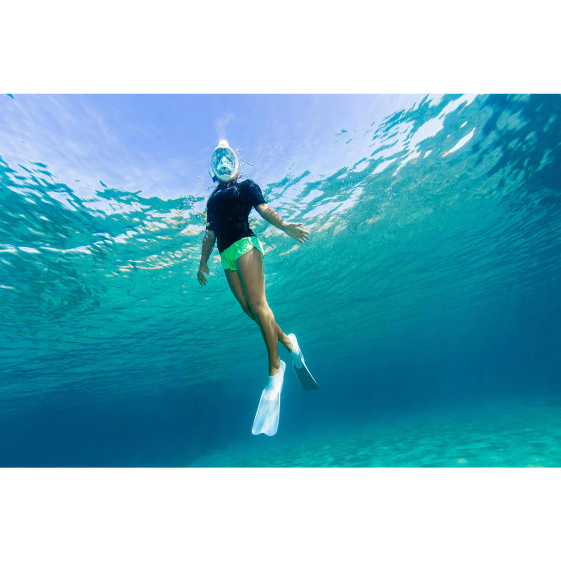 Diving and snorkelling fins - FF 100 short Turquoise - Image 8
