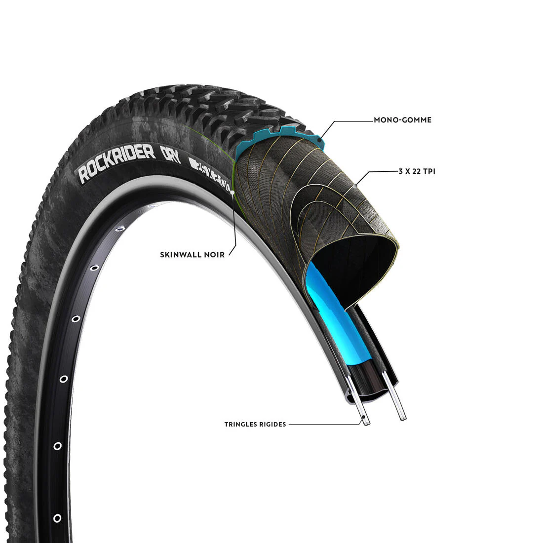 Dry 1 26x2.00 rigid bead mountain bike tyre - Image 3