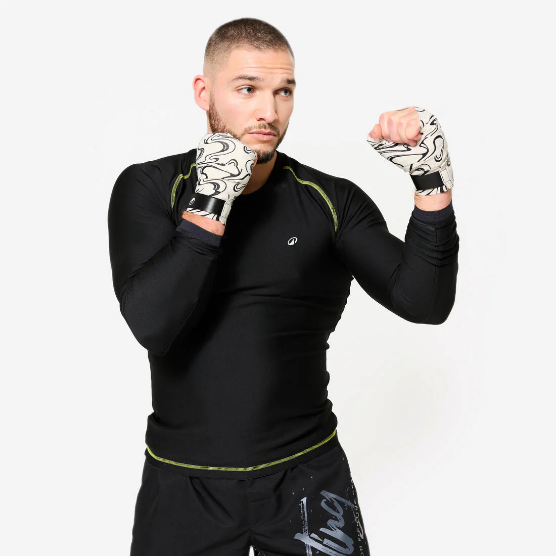 Durable Boxing Wraps 3 m - Off-White/Black - Image 4