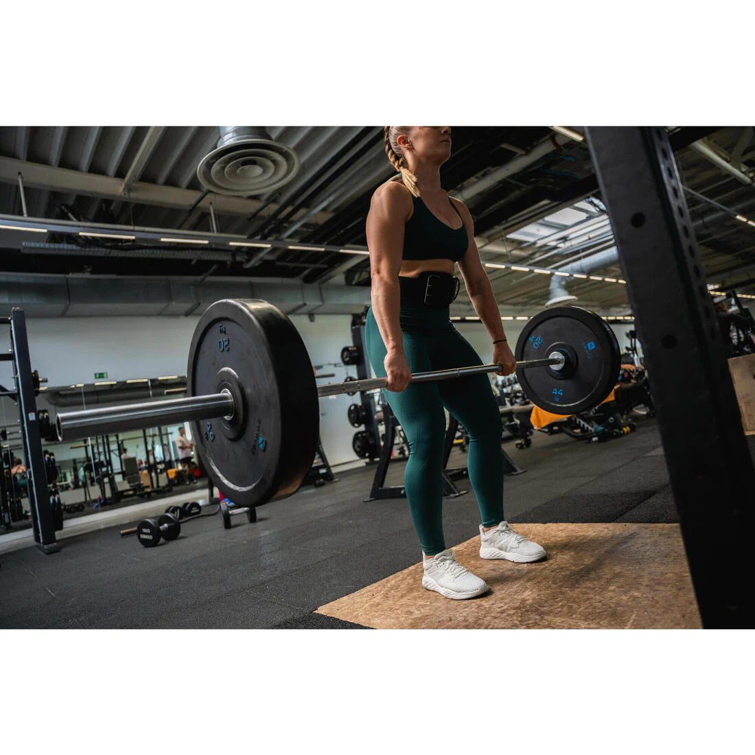 Durable Leather Weight Training Lumbar Belt - Black - Image 12