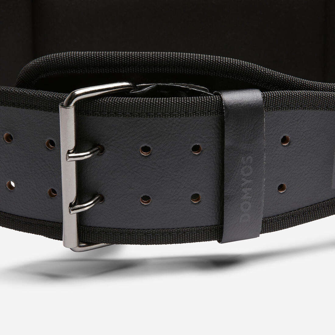 Durable Leather Weight Training Lumbar Belt - Black - Image 5