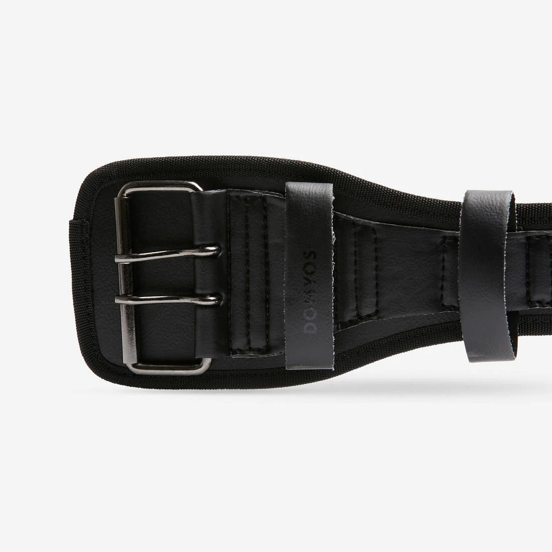 Durable Leather Weight Training Lumbar Belt - Black - Image 6