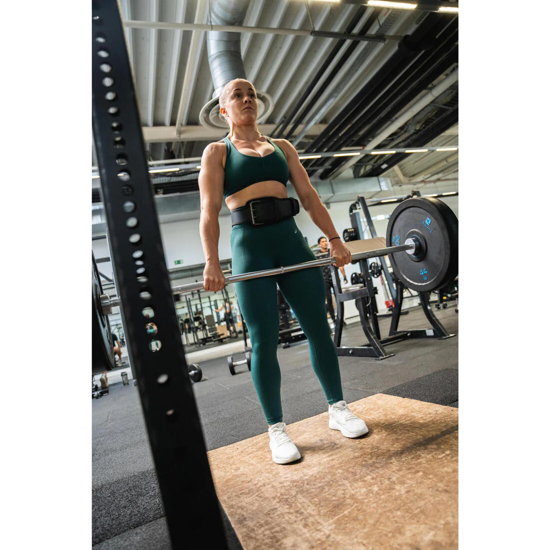 Durable Leather Weight Training Lumbar Belt - Black - Image 9