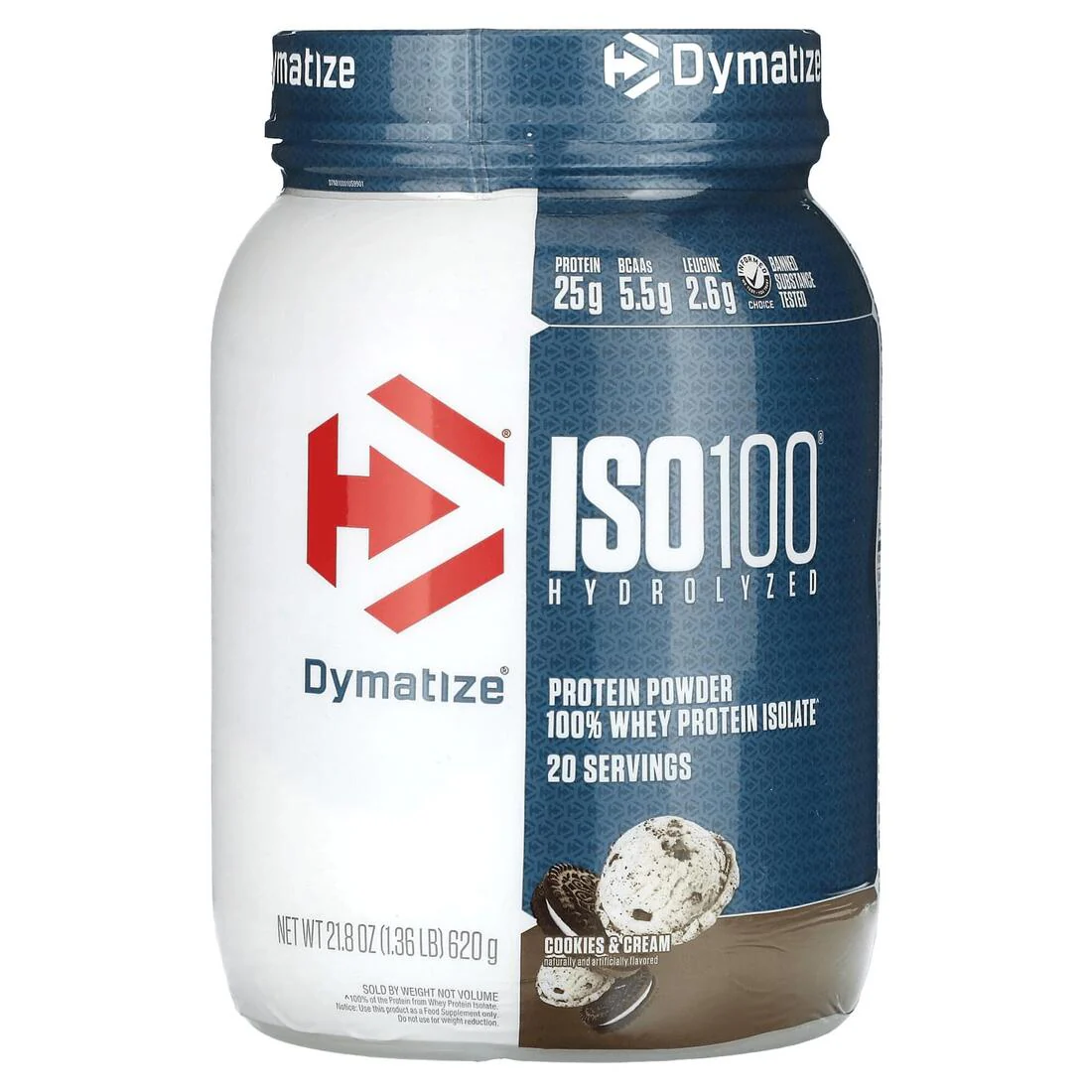 dymatize iso 100 cookies & cream flavor - 1lb