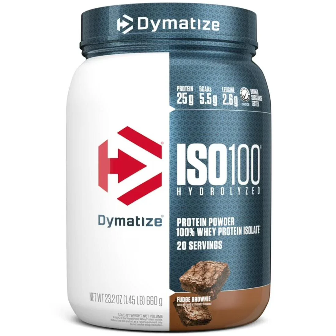 Dymatize Iso 100 Protein Powder β Fudge Brownie (660g)