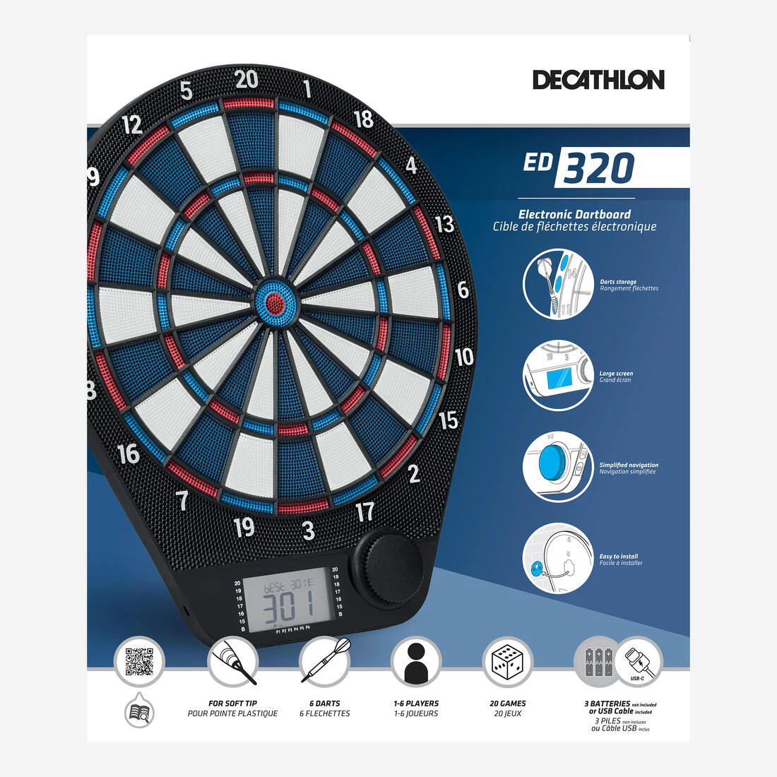 ED320 electronic dartboard - Image 3