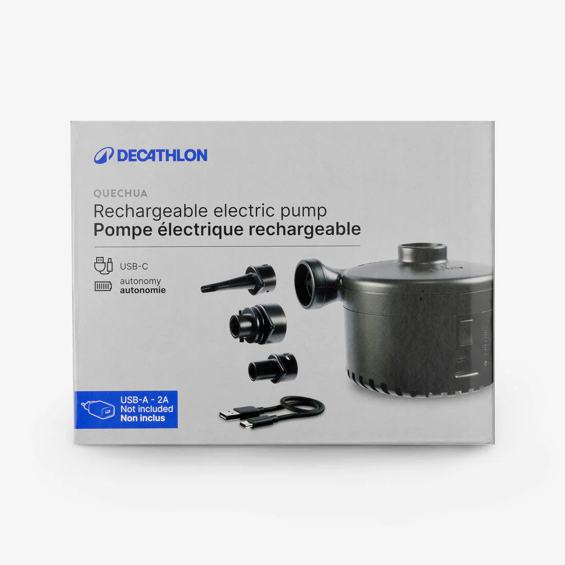 Electric pump for camping mattresses, on a battery, rechargeable via USB-C - Image 3