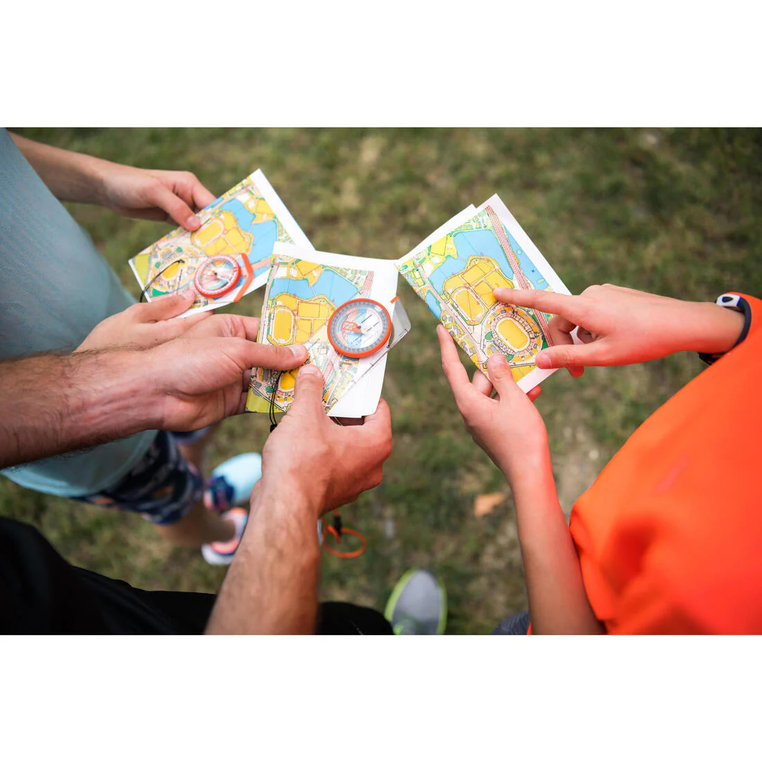 EXPLORER 500 BASEPLATE ORIENTEERING AND HIKING COMPASS - ORANGE - Image 11