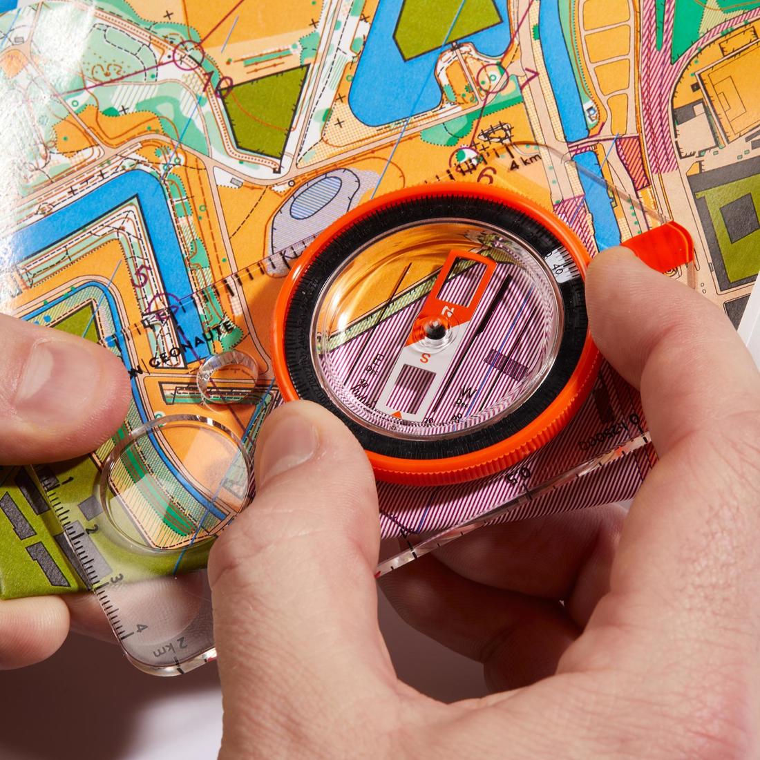 EXPLORER 500 BASEPLATE ORIENTEERING AND HIKING COMPASS - ORANGE - Image 14