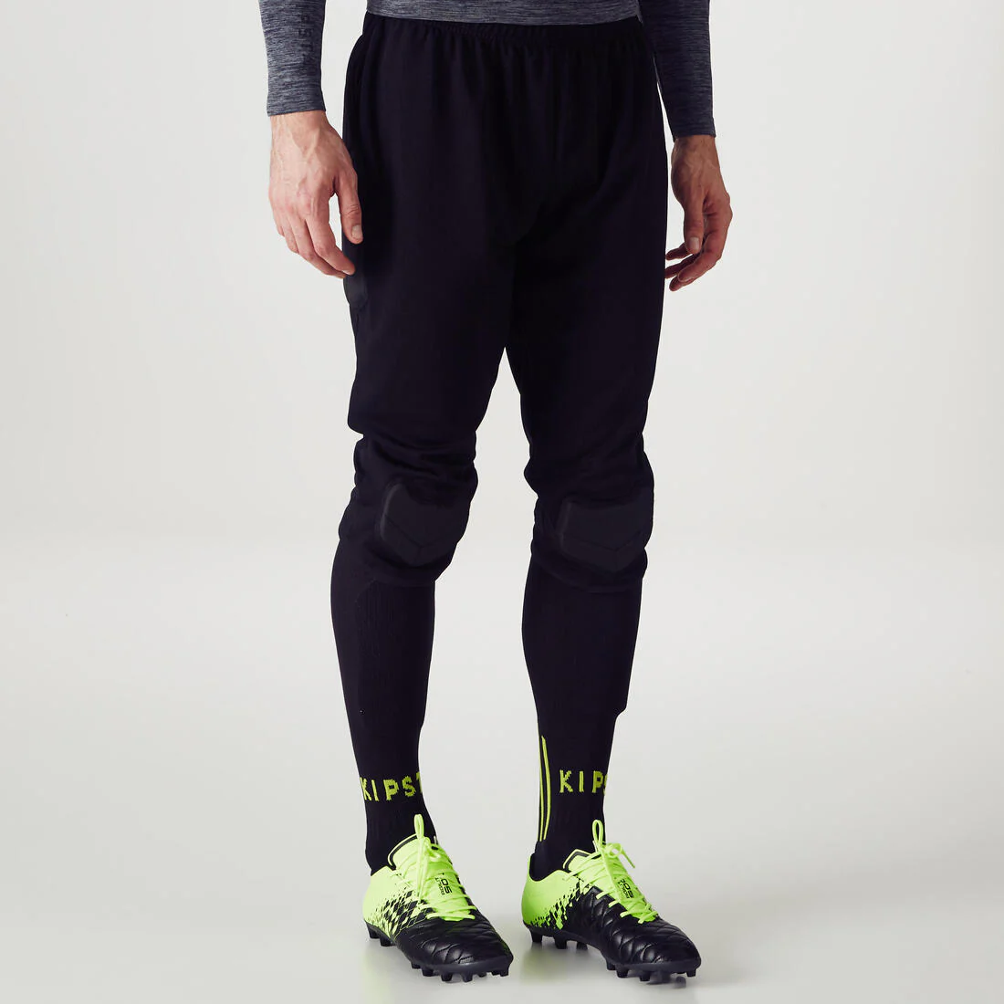 F100 Kids' Goalkeeper Cropped Bottoms - Black - Image 3