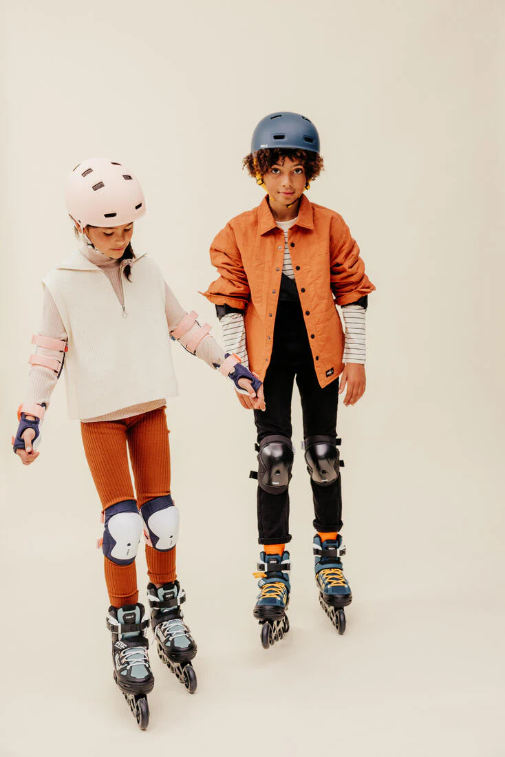 Fit 5 Jr Kids' Inline Fitness Skates - Blue/Coral - Image 32