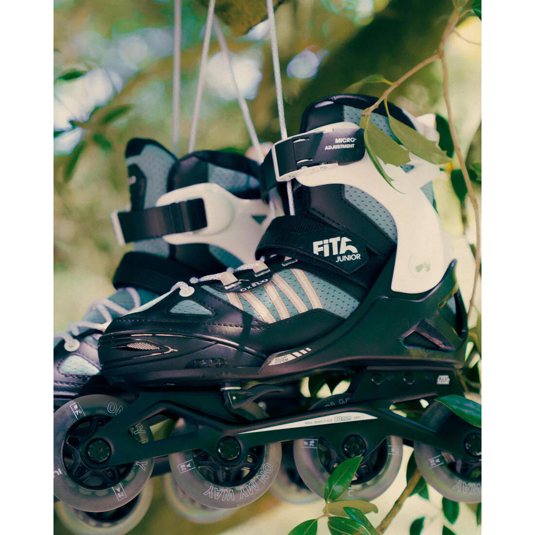 Fit 5 Jr Kids' Inline Fitness Skates - Blue/Coral - Image 39