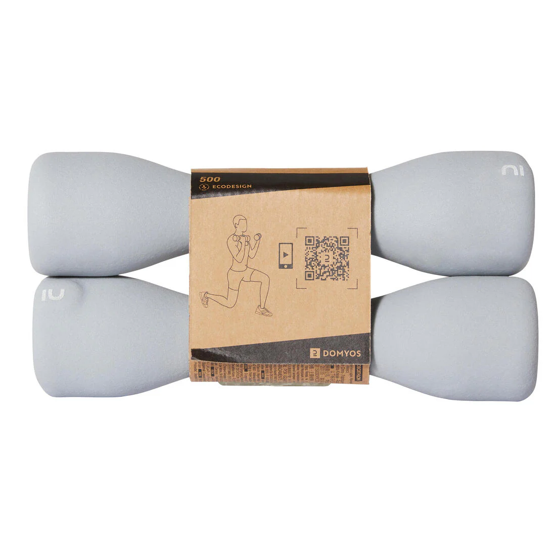 Fitness Dumbbells Easy Set of 2 x 3 kg - Grey - Image 6