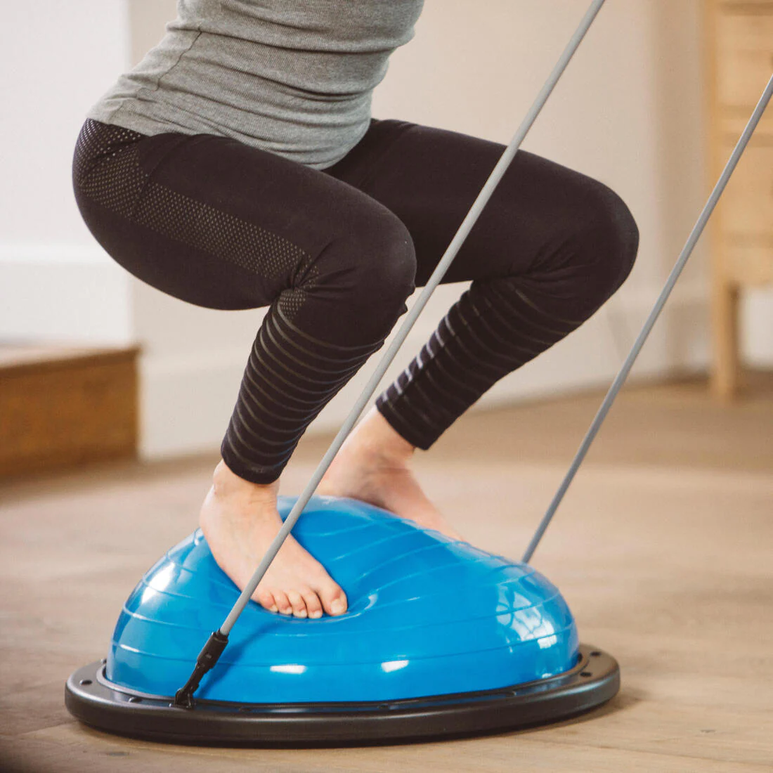Fitness Reversible Balance Station + Elastic Bands - Blue - Image 2