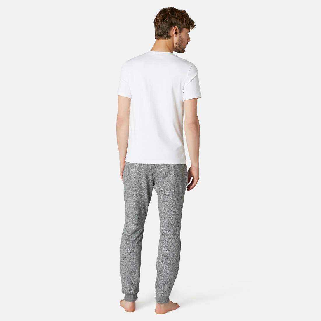 Fitness Slim-Fit Jogging Bottoms with Zip Pockets - Grey - Image 4